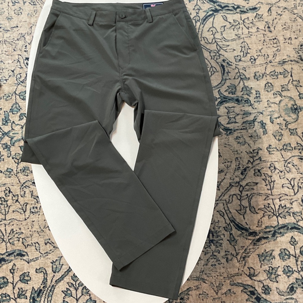 Vineyard Vines Men's Breaker Pant Dark Green Chinos
